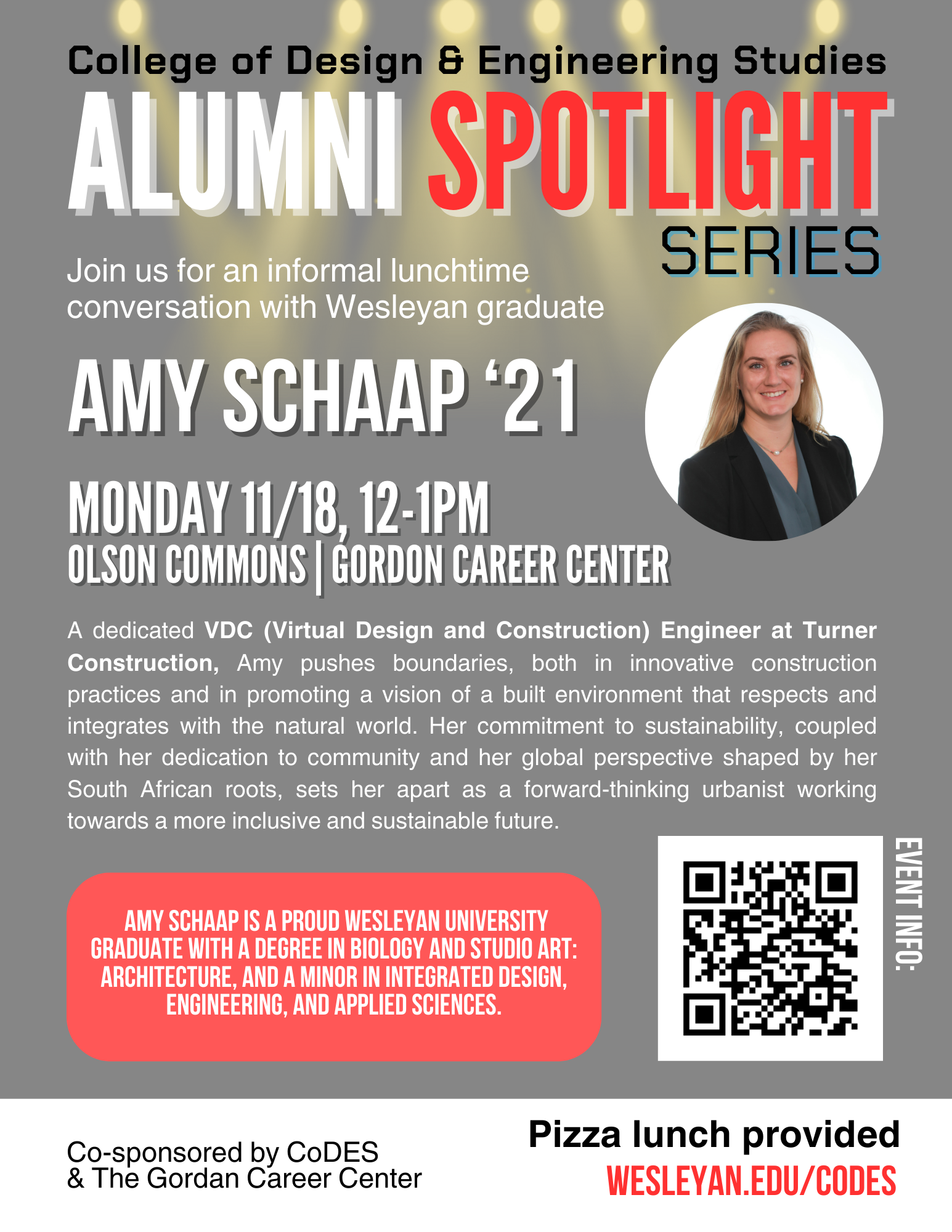Amy Schaap Alumni Spotlight Series 11-18
